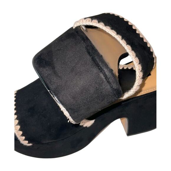 Nine West Yickie Slip-on Round Toe Wedge Sandals Black Size 10M - Picture 5 of 6